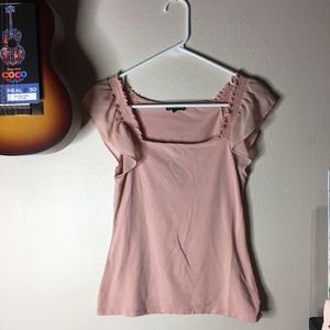 Blush pink Express off the shoulder blouse